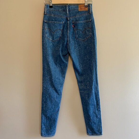 Levi's High-Rise Skinny Jeans Bleach Splatter Size 27 - Picture 6 of 10